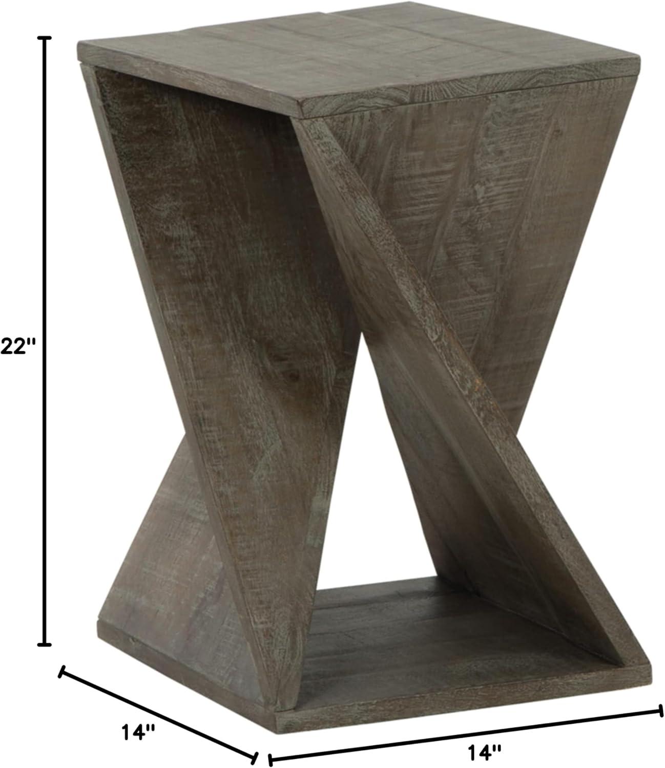 imageSignature Design by Ashley Zalemont Contemporary Architectural Designed Accent Table Distressed BrownGrayish Brown