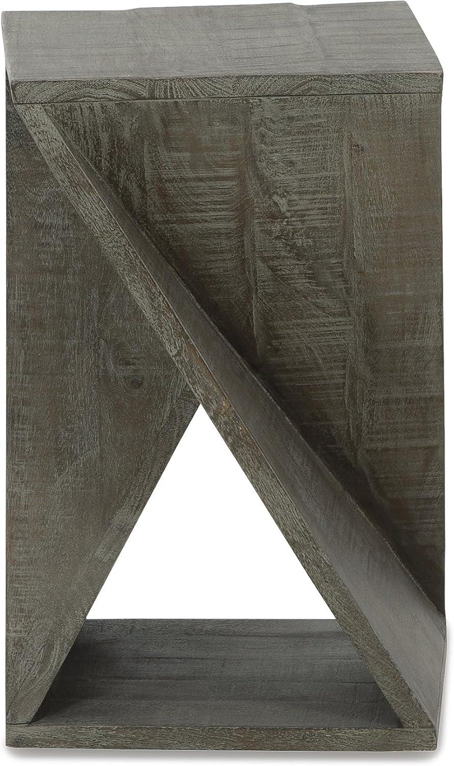 imageSignature Design by Ashley Zalemont Contemporary Architectural Designed Accent Table Distressed BrownGrayish Brown