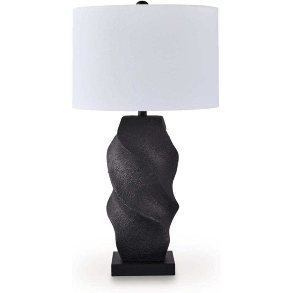 imageSignature Design by Ashley Carlenbury Retro Metal Table Lamp with 3Way Switch Dark BrownBlack  White