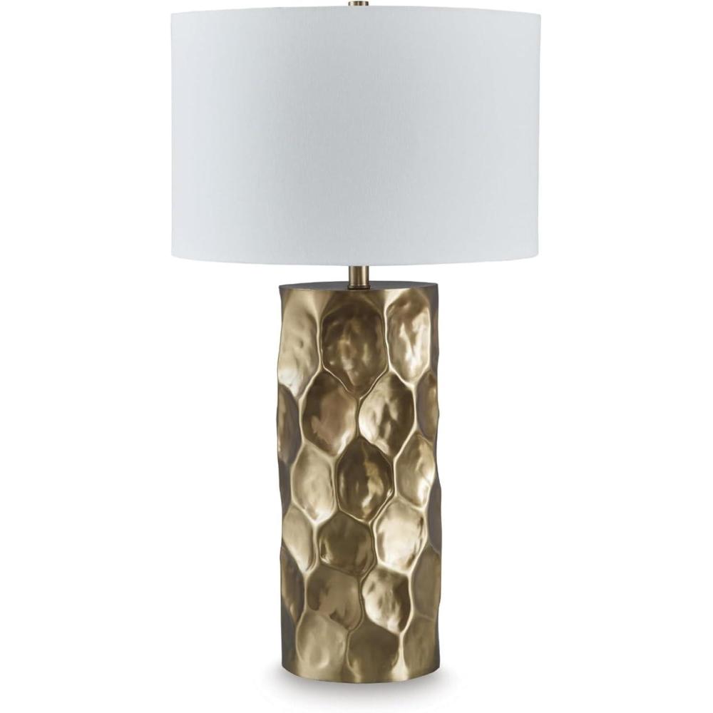imageSignature Design by Ashley Carlenbury Retro Metal Table Lamp with 3Way Switch Dark BrownGold Finish