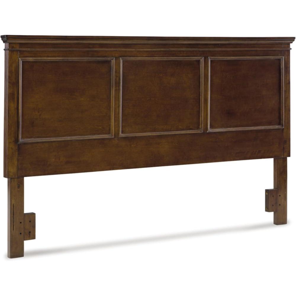 imageSignature Design by Ashley Danabrin Traditional Queen Panel Bed with Tapered Feet Foundation or Box Spring Needed Dark BrownDark Brown