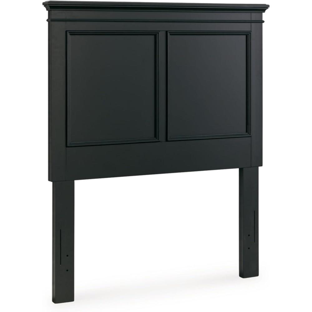 imageSignature Design by Ashley Danabrin Traditional Queen Panel Bed with Tapered Feet Foundation or Box Spring Needed Dark BrownJet Black