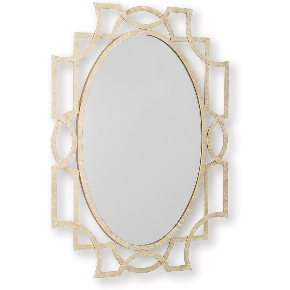 imageSignature Design by Ashley Fulkmore Art Deco Wall Mounted Metal Framed Accent Mirror Metallic