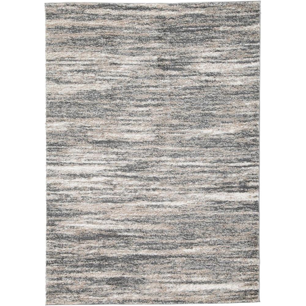 imageSignature Design by Ashley Gizela Contemporary 8 x 10 High Pile Striped Design Rug Ivory Gray ampamp Beige53 x 73 Rectangular