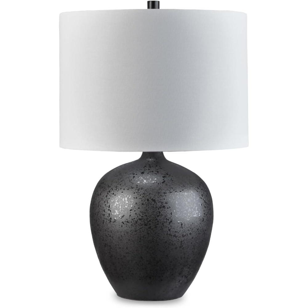 imageSignature Design by Ashley Ladstow Urban 225quot Sleek Ceramic Table Lamp Black