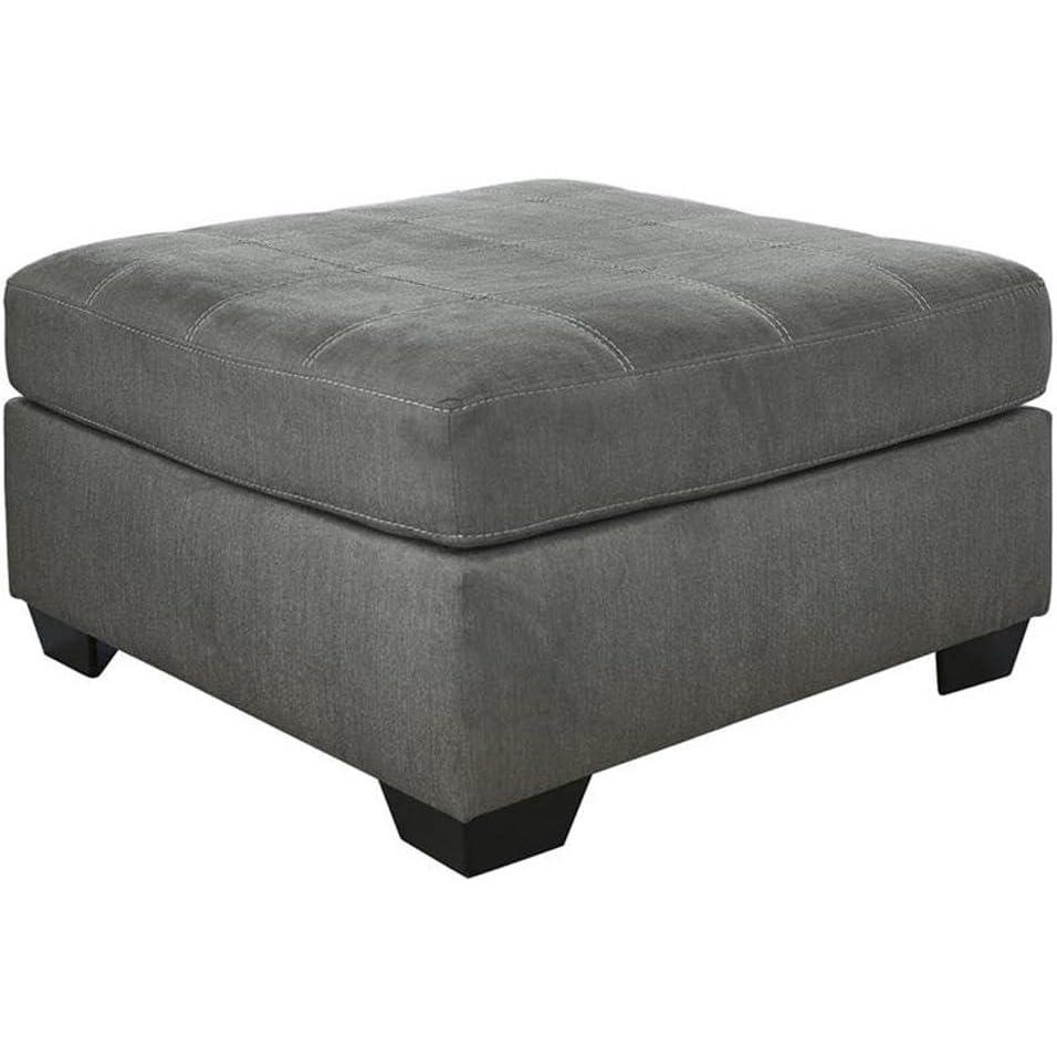 imageSignature Design by Ashley Maitelynn Casual Upholstered Ottoman WhiteSlate