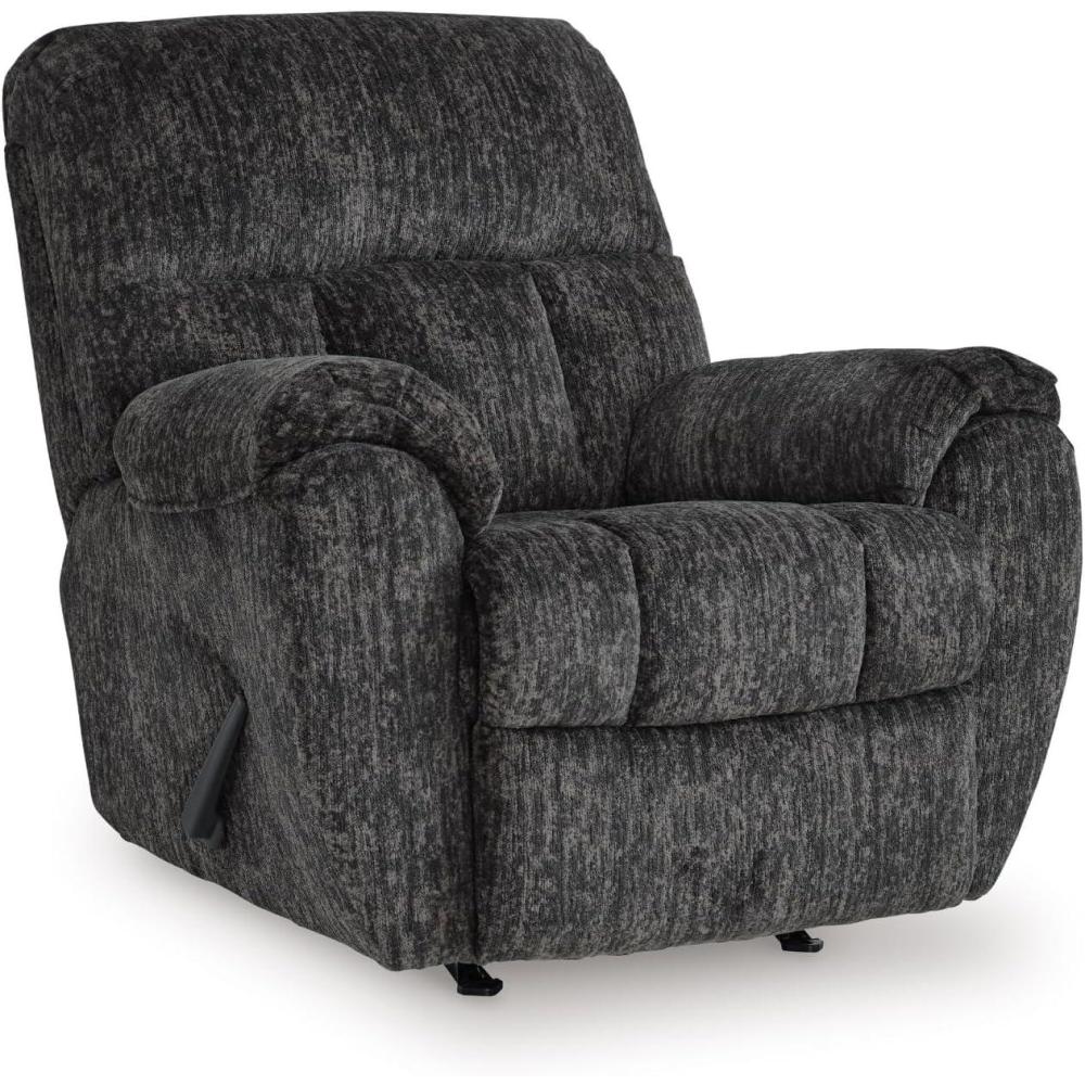 imageSignature Design by Ashley Rampant Casual Manual Rocker Recliner with PillowTop Arms GrayGunmetal
