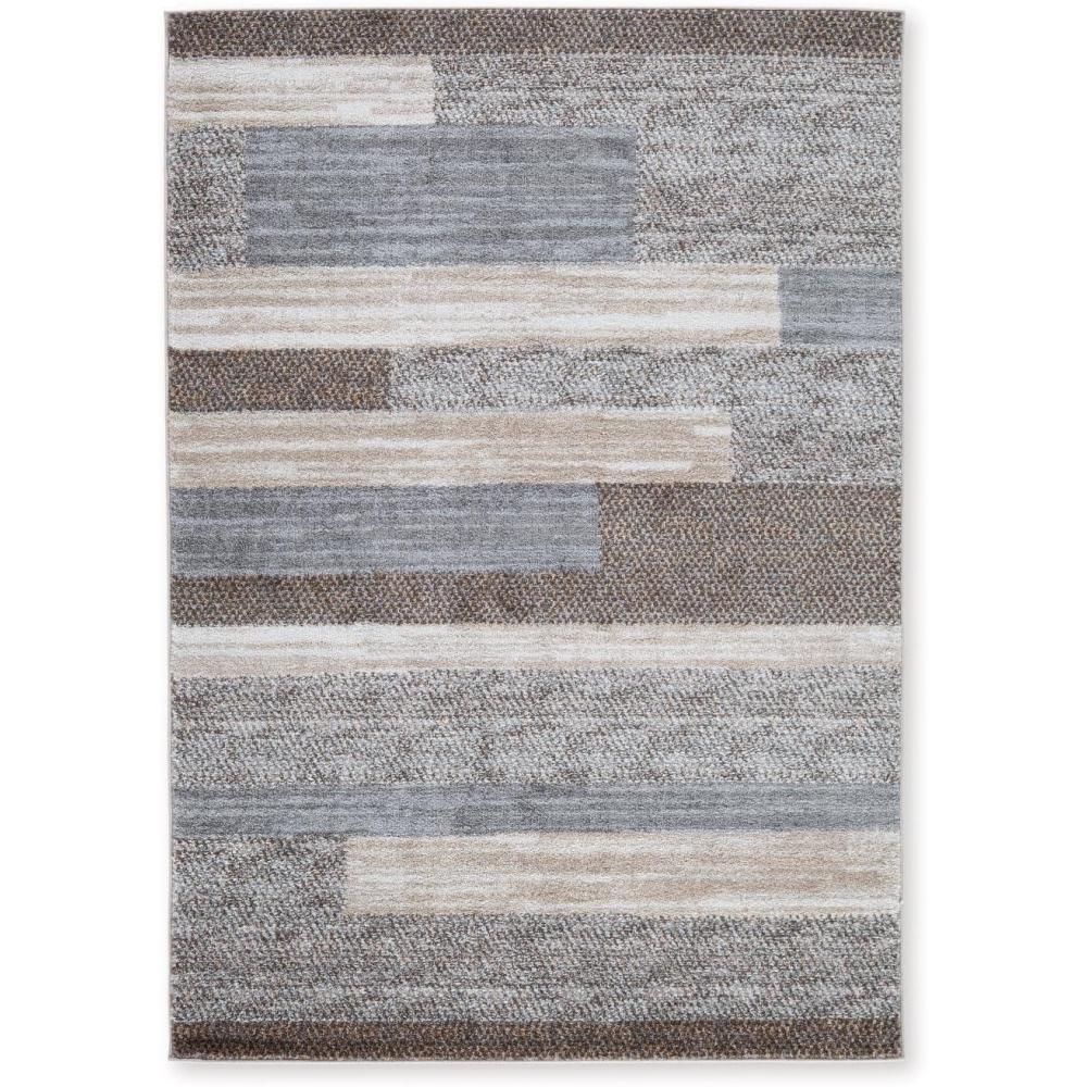 imageSignature Design by Ashley Sethburn Casual Indoor Striped Large 8 x 10 Rug Dark Brown ampamp Gray710 x 910 Rectangular