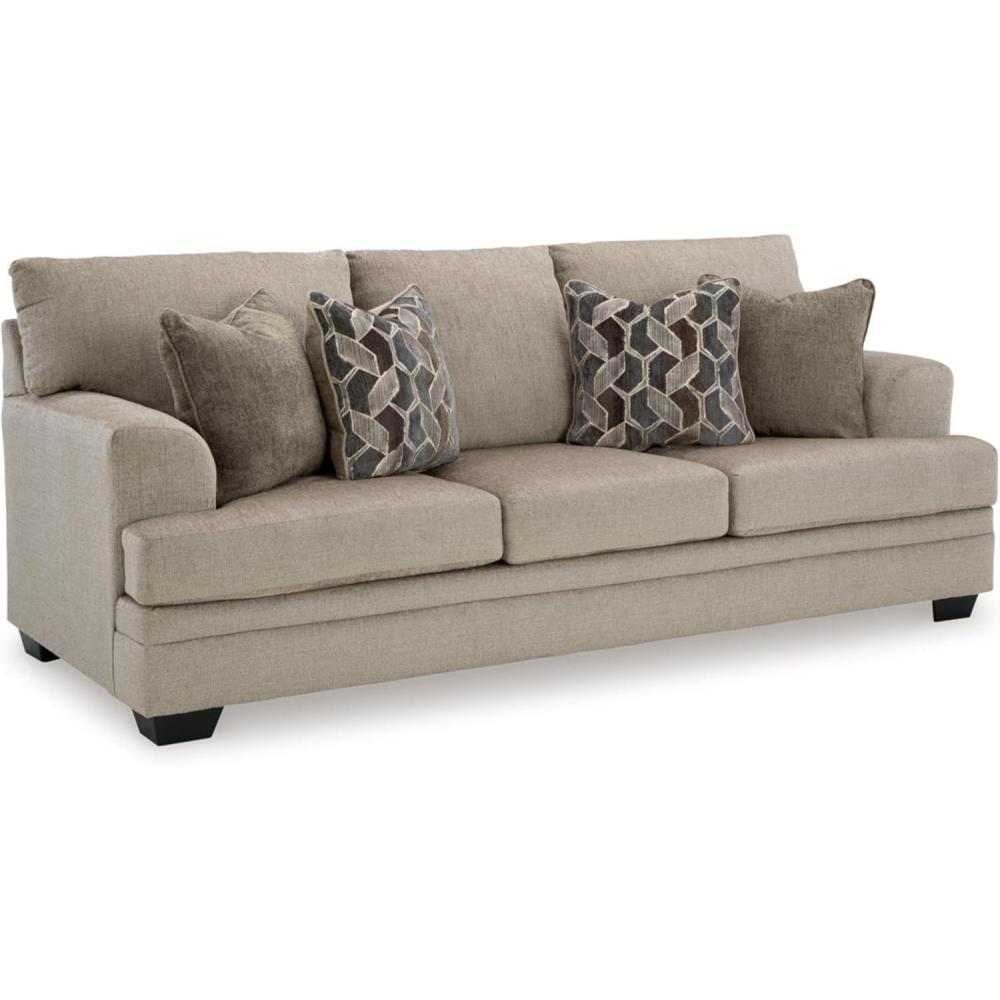 imageSignature Design by Ashley Stonemeade Casual Sofa with 4 Toss Pillows Light BrownLight Brown