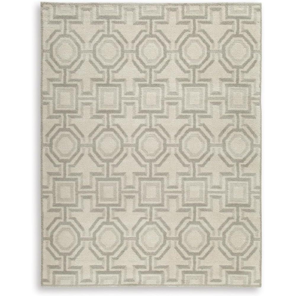 imageSignature Design by Ashley Wyscott Contemporary 8 x 10 High Pile Marble Abstract Design Rug Beige Gray ampamp BlackIvoryGray