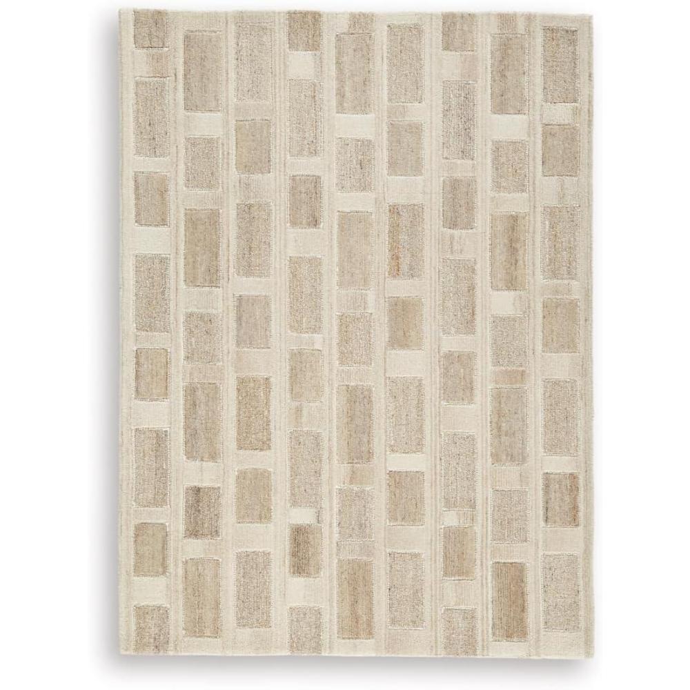 imageSignature Design by Ashley Wyscott Contemporary 8 x 10 High Pile Marble Abstract Design Rug Beige Gray ampamp BlackTanBrownWhite