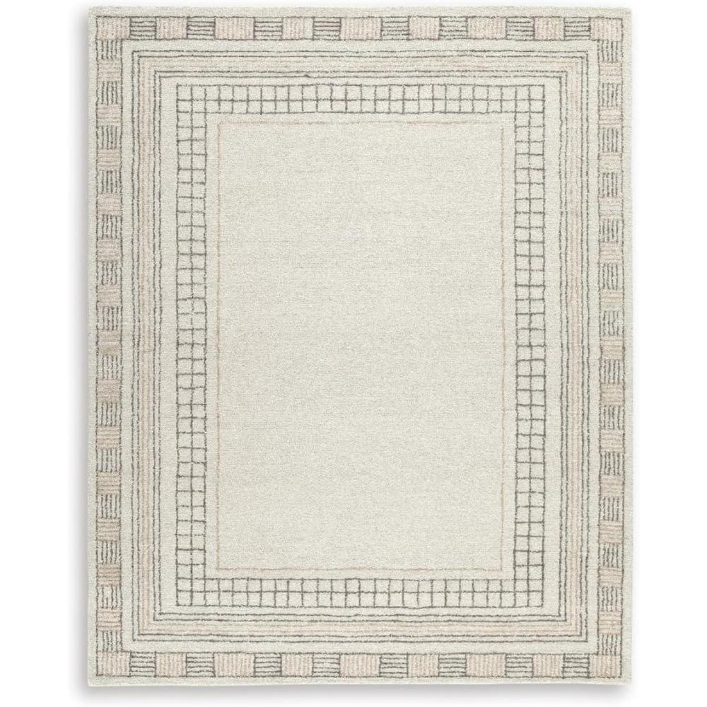 imageSignature Design by Ashley Wyscott Contemporary 8 x 10 High Pile Marble Abstract Design Rug Beige Gray ampamp BlackTaupeBrown
