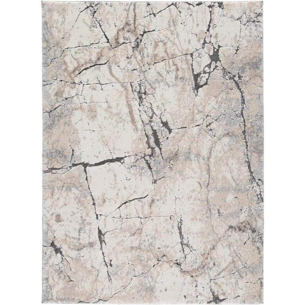 imageSignature Design by Ashley Wyscott Contemporary 8 x 10 High Pile Marble Abstract Design Rug Beige Gray ampamp BlackWhite and Gray Marble