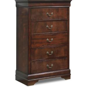 Signature Design by Ashley Alisdair Traditional 5 Drawer Chest of Drawers, Dark Brown