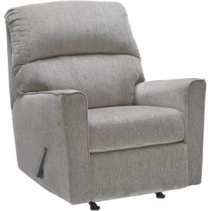Signature Design by Ashley Altari Modern Nursery Manual Rocker Recliner, Light Gray(Grey)