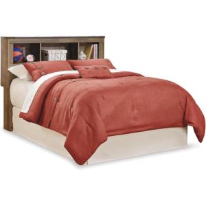 Signature Design by Ashley Ashley Furniture Signature Design – Trinell Youth Twin Bookcase Headboard – Children’s Casual Bedroom Bedset – Component Piece – Brown (B446-63)(Full)