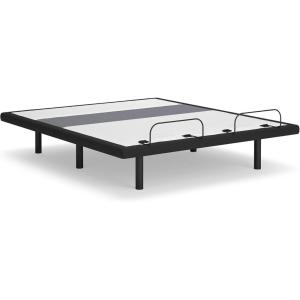 Signature Design by Ashley Best Base King with Lumbar and Audio Power Adjustable Head, Foot and Lumbar Base with Massage Function, Wireless Speaker System, App Compatible, Wireless Remote, Black