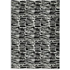 Signature Design by Ashley Bramshaw Modern Indoor Striped 5 x 7 Rug, Black & White(10’3″ x 14’2″ (Rectangular))