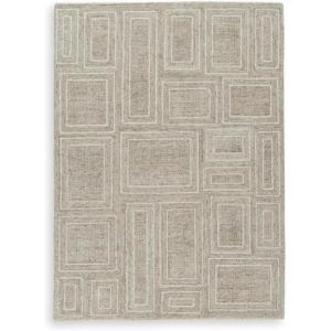 Signature Design by Ashley Brickburgh Casual Indoor Geometric Handmade 8 x 10 Large Rug, Beige & Light Brown(5’2″ x 7′ (Rectangular))