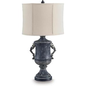 Signature Design by Ashley Carlenbury Retro Metal Table Lamp with 3-Way Switch, Dark Brown(Antique Black)