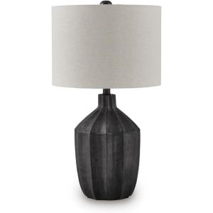 Signature Design by Ashley Carlenbury Retro Metal Table Lamp with 3-Way Switch, Dark Brown(Black)