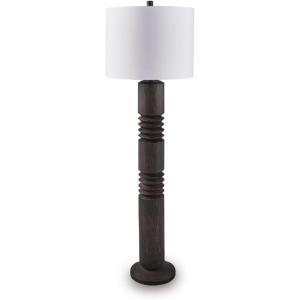 Signature Design by Ashley Carlenbury Retro Metal Table Lamp with 3-Way Switch, Dark Brown(Distressed Black)