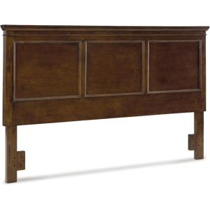 Signature Design by Ashley Danabrin Traditional Queen Panel Bed with Tapered Feet, Foundation or Box Spring Needed, Dark Brown(Dark Brown)