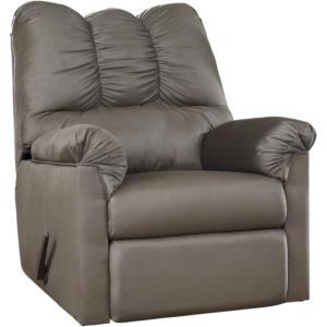 Signature Design by Ashley Darcy Casual Plush Manual Pull-Tab Rocker Recliner, Grayish Brown(Grey)
