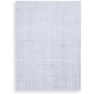 Signature Design by Ashley Farrendale Mid-Century Modern Indoor Geometric Washable 8 x 10 Area Rug, Blue & Red(Gray Stripe)