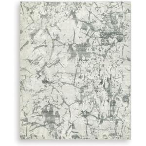 Signature Design by Ashley Farrendale Mid-Century Modern Indoor Geometric Washable 8 x 10 Area Rug, Blue & Red(Grey)