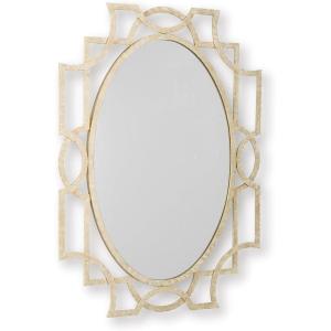 Signature Design by Ashley Fulkmore Art Deco Wall Mounted Metal Framed Accent Mirror, Metallic