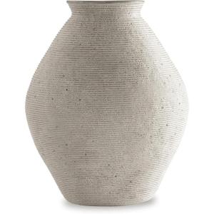 Signature Design by Ashley Hannela 12″ Modern Distressed Polyresin Vase, Antique Brown(Tan)