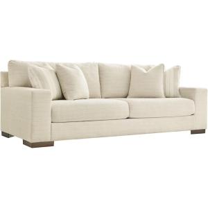 Signature Design by Ashley Maggie Contemporary Upholstered Sofa with Accent Pillows, Off-White(Off-white)