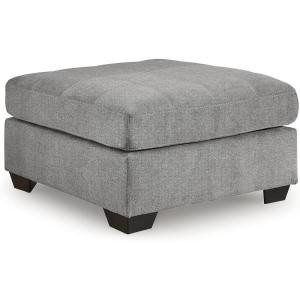 Signature Design by Ashley Marleton Classic Square Upholstered Oversized Accent Ottoman, Light Gray(Grey)