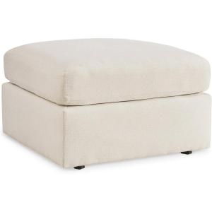 Signature Design by Ashley Modmax Contemporary Stain Resistant Square Oversized Accent Ottoman with Non-Skid Legs, Blue(Beige)