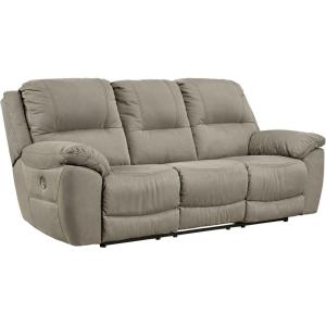 Signature Design by Ashley Next-Gen Gaucho Classic Faux Leather Reclining Sofa, Dark Brown(Grey)