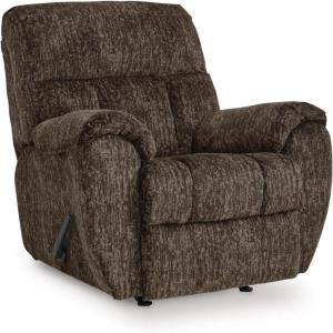 Signature Design by Ashley Rampant Casual Manual Rocker Recliner with Pillow-Top Arms, Gray(Chocolate)