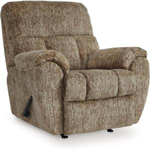 Signature Design by Ashley Rampant Casual Manual Rocker Recliner with Pillow-Top Arms, Gray(Taupe)