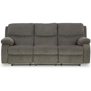 Signature Design by Ashley Scranto Contemporary Manual Reclining Loveseat, Gray(Grey)