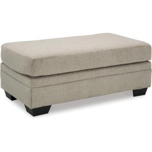 Signature Design by Ashley Stonemeade Casual Upholstered Rectangular Ottoman, Light Brown(Light Brwon)
