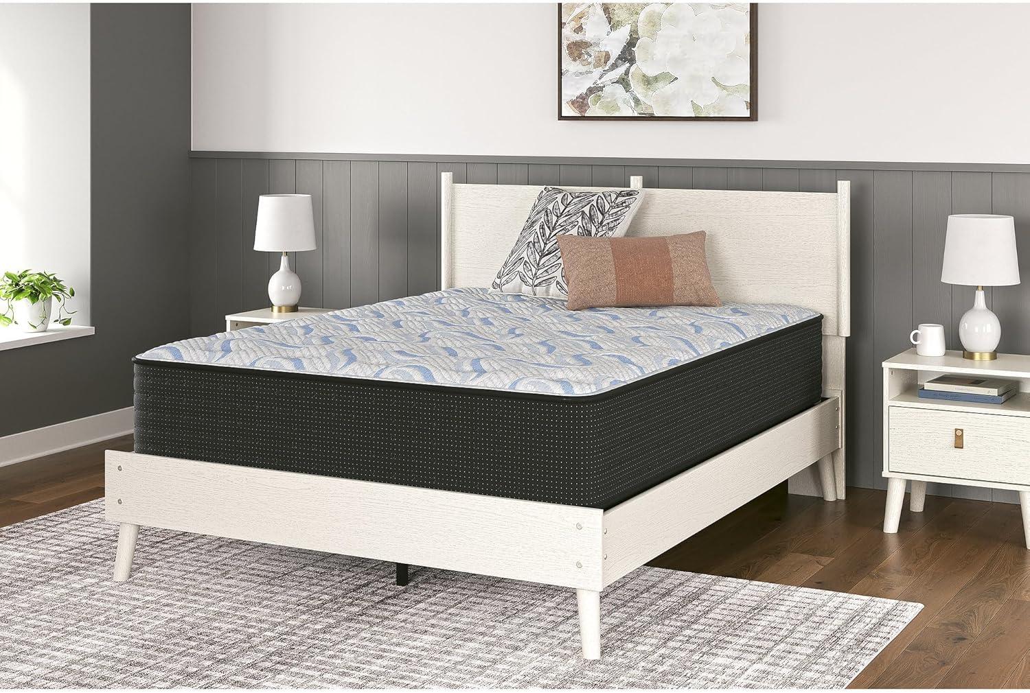 imageSignature Design by Ashley Elite Springs Plush 14 Inch Memory Foam Hybrid Mattress with Edge Support for Pressure Relief Queen Fiberglass Free Mattress in A BoxKing