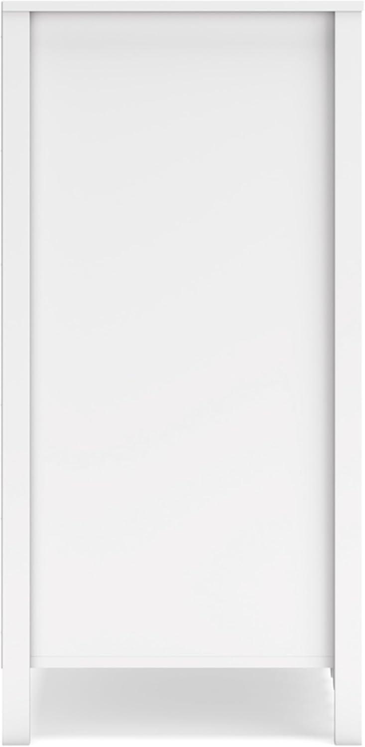 imageSignature Design by Ashley Hallityn Modern Freestanding 3Tier Bookcase with 2 Adjustable Shelves White