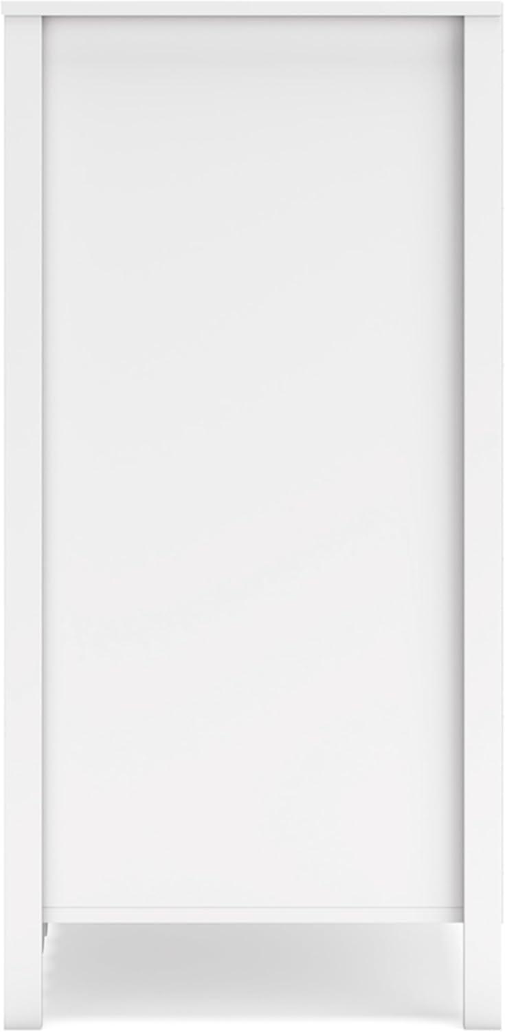 imageSignature Design by Ashley Hallityn Modern Freestanding 3Tier Bookcase with 2 Adjustable Shelves White