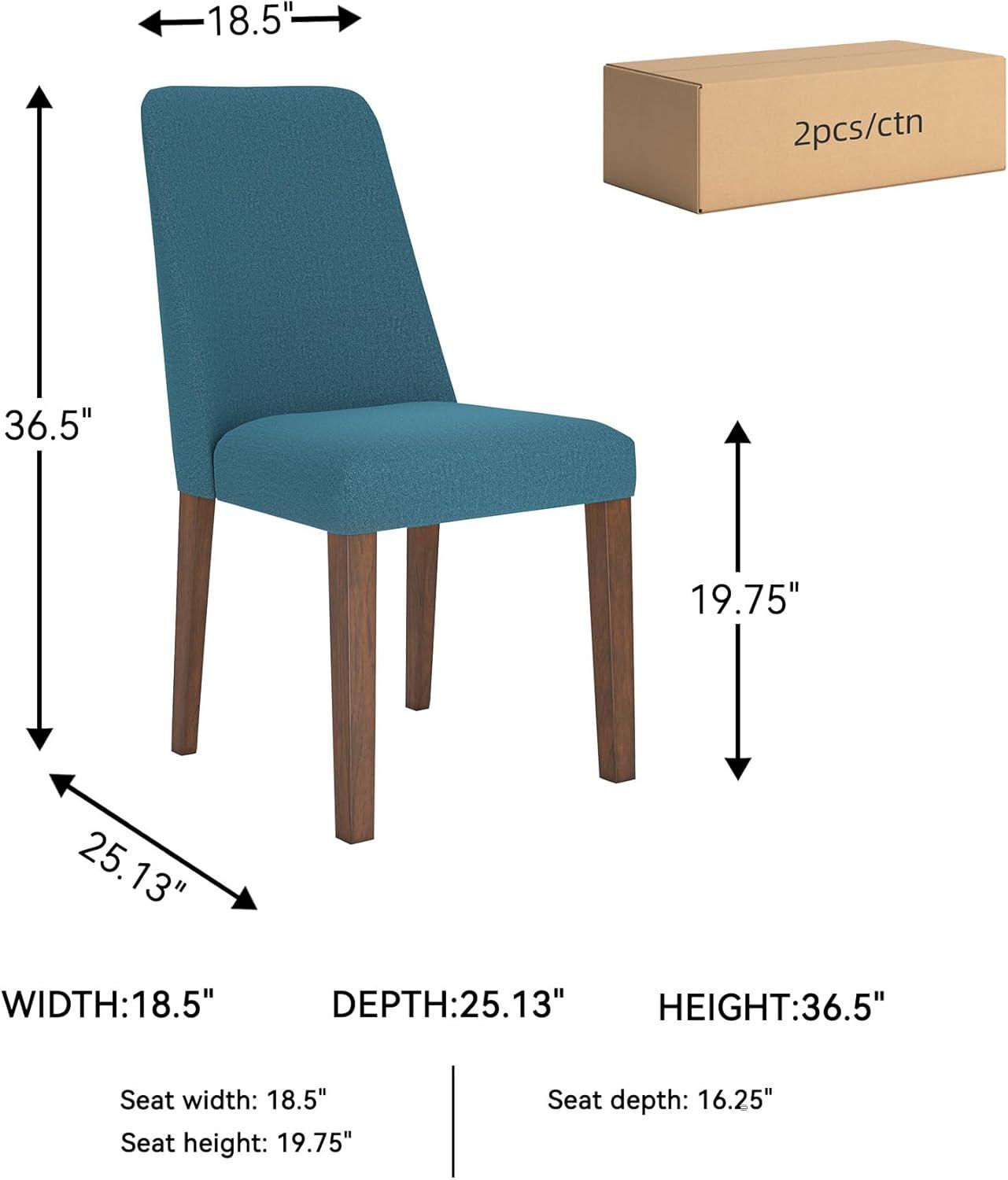 imageSignature Design by Ashley Lyncott Contemporary Dining Room Upholstered Side Chair with Foam Cushion 2 Count Yellow ampamp BrownBlue Brown