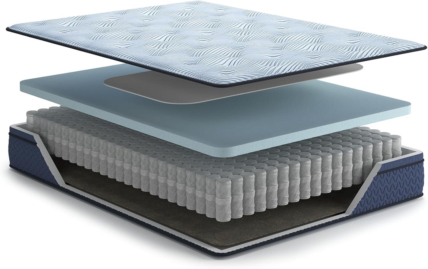 imageSignature Design by Ashley Peak 20 12 Hybrid 12 Inch Medium Gel Memory Foam Mattress with Edge Support for Cool Sleep and Pressure Relief Queen