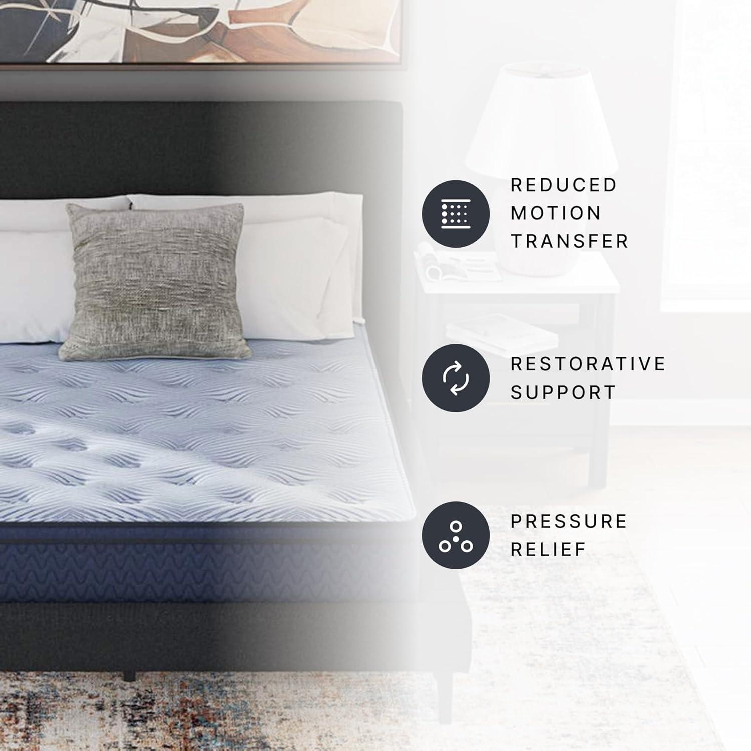 imageSignature Design by Ashley Peak 20 12 Hybrid 12 Inch Medium Gel Memory Foam Mattress with Edge Support for Cool Sleep and Pressure Relief Queen