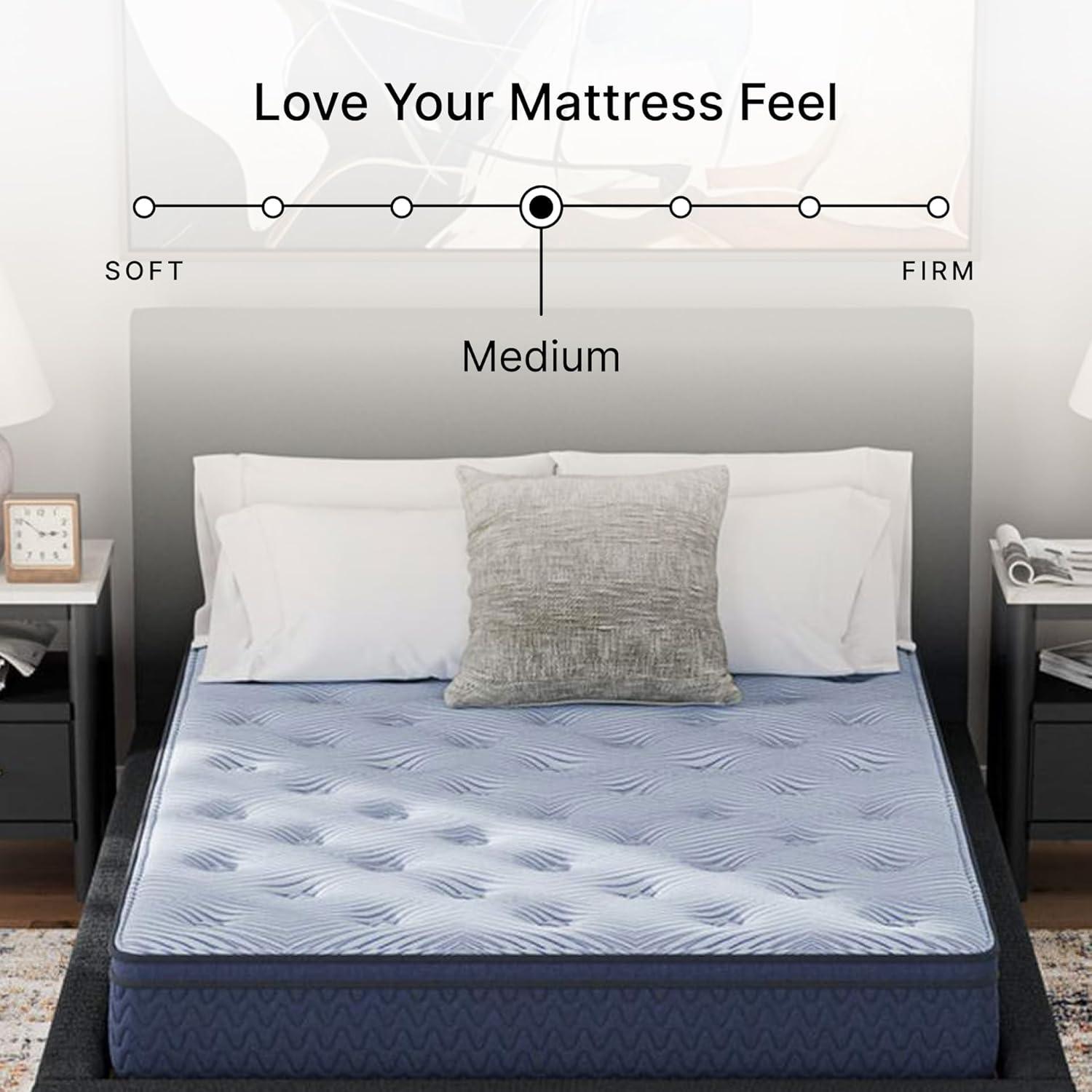 imageSignature Design by Ashley Peak 20 12 Hybrid 12 Inch Medium Gel Memory Foam Mattress with Edge Support for Cool Sleep and Pressure Relief Queen