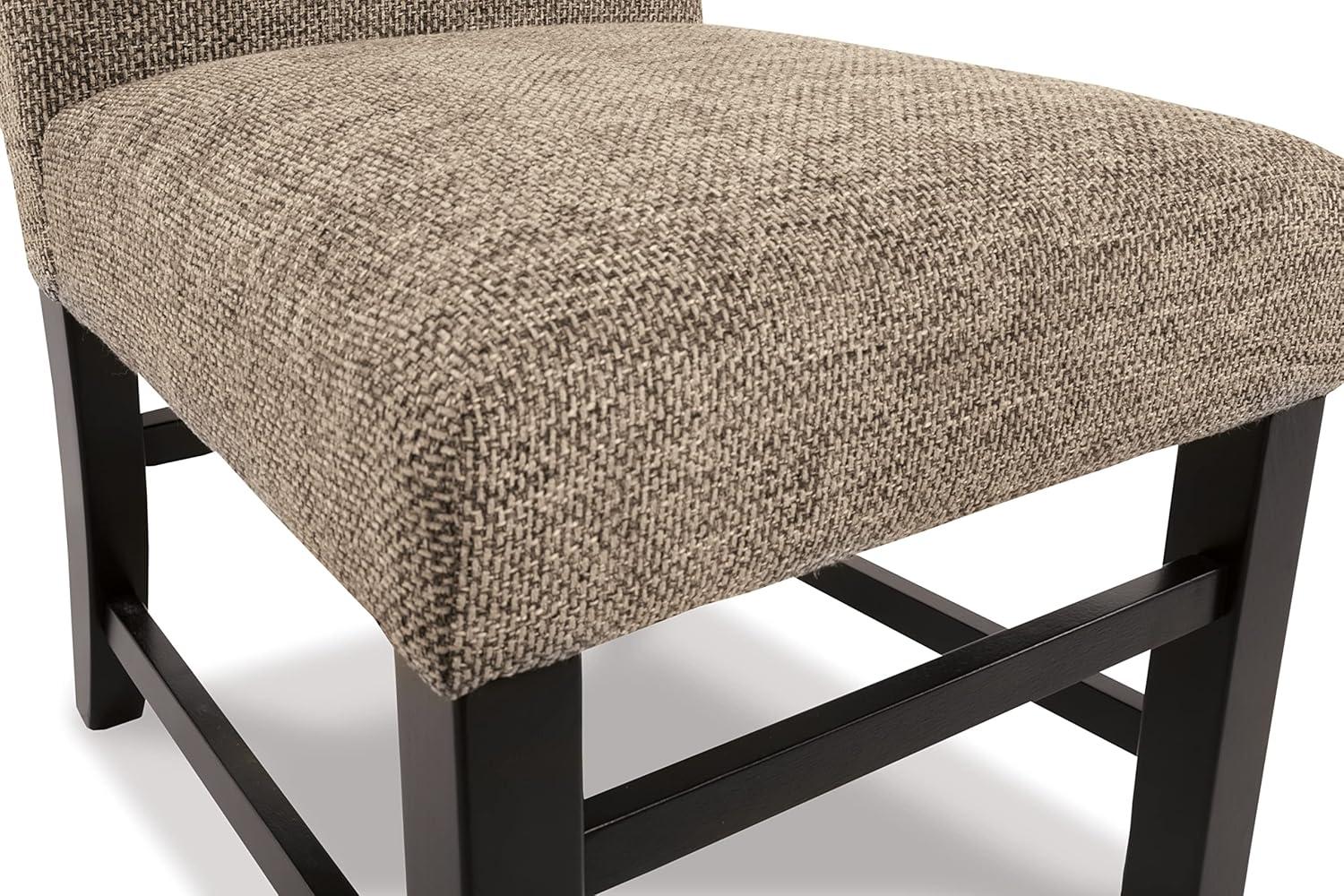 imageSignature Design by Ashley Sommerford Urban Farmhouse Faux Leather Upholstered Dining Chair Set of 2 Dark BrownModern