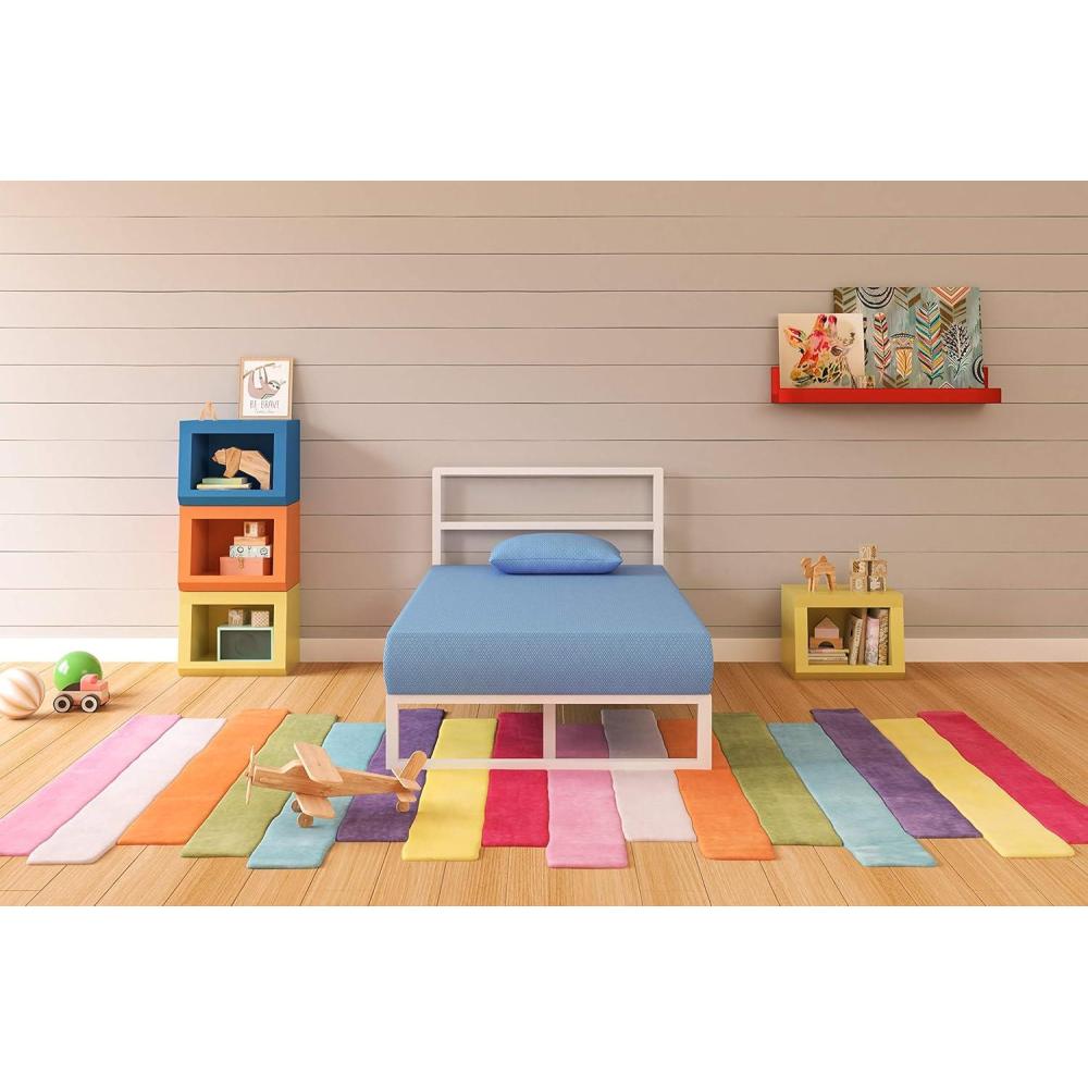 imageAshley Furniture Signature Design  iKidz Childrens Mattress and Pillow Set  Kids Bed in a Box  Twin  BlueBlue