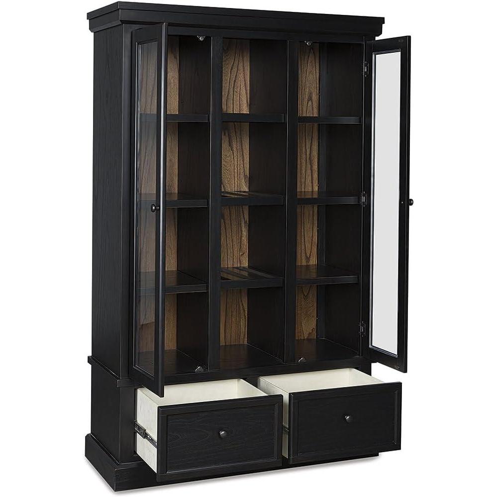 imageSignature Design by Ashley Chadworth Classic Curio with AntiTipping and Removable Shelf Black
